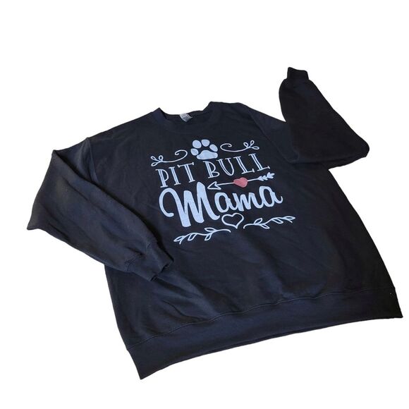 GiLdan Pit Bull Mama Sweatshirt Size Large - Picture 2 of 5